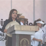 Grecia Quiroz en primer discurso como alcaldesa de Uruapan; reclama justicia: “Reunión con Sheinbaum no fue para doblar las manos”